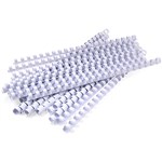 REXEL PLASTIC BINDING COMB ROUND 21 LOOP 6MM A4 WHITE BOX 100