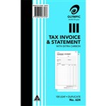 OLYMPIC 624 INVOICE AND STATEMENT BOOK CARBON DUPLICATE 100 LEAF 200 X 125MM