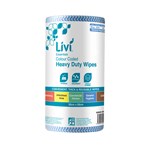 LIVI 6004 ESSENTIALS COMMERCIAL WIPES BLUE EACH OR BOX 4