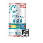 LIVI 6007 ESSENTIALS COMMERCIAL WIPES RED EACH OR BOX 4