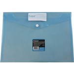 PROTEXT DOCUMENT WALLET WITH BUTTON CLOSURE A4 PP BLUE