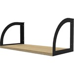 RAPID INFINITY DELUXE SCREEN HUNG SHELF 600 X 270 X 250MM NATURAL OAKBLACK