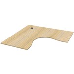 RAPIDLINE SCREEN SCALLOPED CORNER WORKSTATION DESK TOP 1500 X 1500 X 750 NATURAL OAK