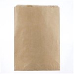 LARGE FLAT 4 BROWN KRAFT PAPER BAG 346 X 241MM WIDE 40GSM PACK 500