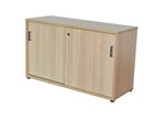 BLEND CREDENZA SLIDING DOOR LOCKABLE 1800 X 450 X 720MM BARREL OAK