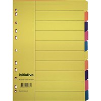 Manilla Dividers Brights Pastels And Whites