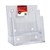 DEFLECTO 77865 BROCHURE HOLDER TWO TIER FREE STANDINGWALL MOUNT A4 CLEAR