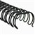 FELLOWES WIRE BINDING COMB 34 LOOP 8MM A4 BLACK PACK 100