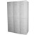 STEELCO PERSONNEL LOCKER 4 DOOR BANK OF 3 LATCHLOCK 305MM SILVER GREY