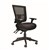 BURO METRO II 247 TASK CHAIR MEDIUM MESH BACK 3LEVER NYLON BASE WITH ARMS BLACK