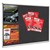 VISIONCHART SMOOTH VELOUR PINBOARD ALUMINIUM FRAME 1500 X 900MM CHARCOAL