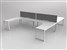 ANVIL CORNER 4 STAFF DESK 90 DEGREE LAYOUT