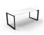 RAPID INFINITY DELUXE 1 PERSON LOOP LEG SINGLE SIDED WORKSTATION 1500 X 750 X 730MM NATURAL WHITE TOP  BLACK FRAME