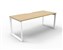 RAPID INFINITY DELUXE 1 PERSON LOOP LEG SINGLE SIDED WORKSTATION 1500 X 750 X 730MM NATURAL OAK TOP  WHITE FRAME