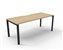 RAPID INFINITY DELUXE 1 PERSON PROFILE LEG SINGLE SIDED WORKSTATION 1200 X 750 X 730MM NATURAL OAK TOP  BLACK FRAME
