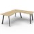 RAPIDLINE ETERNITY CORNER WORKSTATION 1 PERSON 1800 X 1800MM NATURAL OAK  BLACK