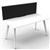 RAPIDLINE ETERNITY WORKSTATION 1 PERSON 1200 X 750MM WITH SCREEN NATURAL WHITE  WHITE SATIN