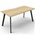 RAPIDLINE ETERNITY WORKSTATION 1 PERSON 1200 X 750MM NATURAL OAK  BLACK