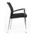YS DESIGN ORLANDO VISITOR CHAIR 4 LEG WITH ARMS 475 X 460 X 845MM BLACK
